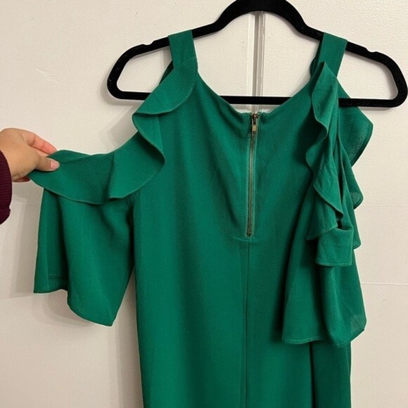 Umgee Green Cold Shoulder dress - Picture 6 of 6